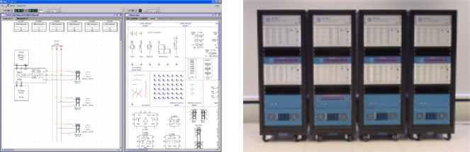 Real-time power network simulator