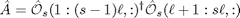 $$ \hat{A} = \hat{\mathcal{O}}_s(1:(s-1)\ell,:)^\dagger
\hat{\mathcal{O}}_s(\ell+1:s\ell,:) $$